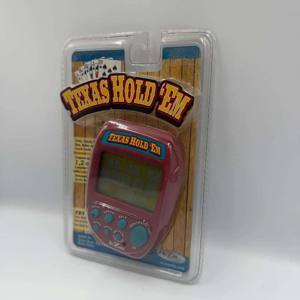 RecZone Texas Hold 'Em Poker Electronic Handheld Game Tested Works w/ Box